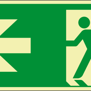 PERMALIGHT® power FLUCHTWEGSCHILD & RETTUNGSZEICHEN Notausgang links – Pfeil nach links