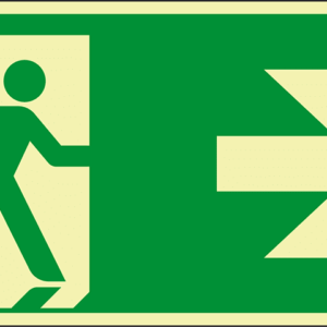 PERMALIGHT® power FLUCHTWEGSCHILD & RETTUNGSZEICHEN Notausgang rechts – Pfeil nach rechts