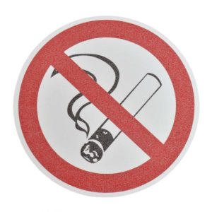 m2-Antirutschbelag™ Bodenmarkierer mit Sicherheitssymbol  "Rauchen verboten"