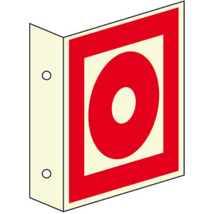 PERMALIGHT® plus BRANDSCHUTZZEICHEN Brandmelder manuell – Fahnenschild – doppelseitig