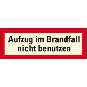 PERMALIGHT® plus FEUERWEHRZEICHEN "Aufzug im Brandfall nicht benutzen"