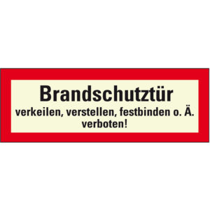 PERMALIGHT® plus FEUERWEHRZEICHEN "Brandschutztür verkeilen, verstellen, festbinden o.Ä. verboten!"