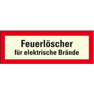 PERMALIGHT® plus FEUERWEHRZEICHEN "Feuerlöscher für elektrische Brände"