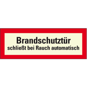 PERMALIGHT® plus FEUERWEHRZEICHEN "Brandschutztür schließt bei Rauch automatisch"