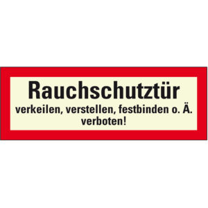 PERMALIGHT® plus FEUERWEHRZEICHEN "Rauchschutztür verkeilen, verstellen, festbinden o.Ä. verboten!"