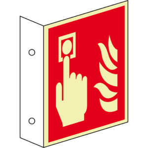 PERMALIGHT® power BRANDSCHUTZZEICHEN Brandmelder – Fahnenschild doppelseitig