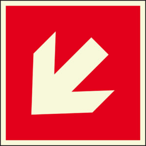 PERMALIGHT® plus BRANDSCHUTZZEICHEN Richtungsangabe diagonal