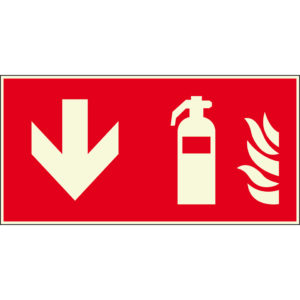 PERMALIGHT® plus BRANDSCHUTZZEICHEN Feuerlöscher und Pfeil nach unten