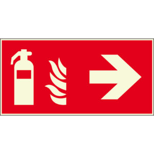 PERMALIGHT® plus BRANDSCHUTZZEICHEN Feuerlöscher und Pfeil rechts