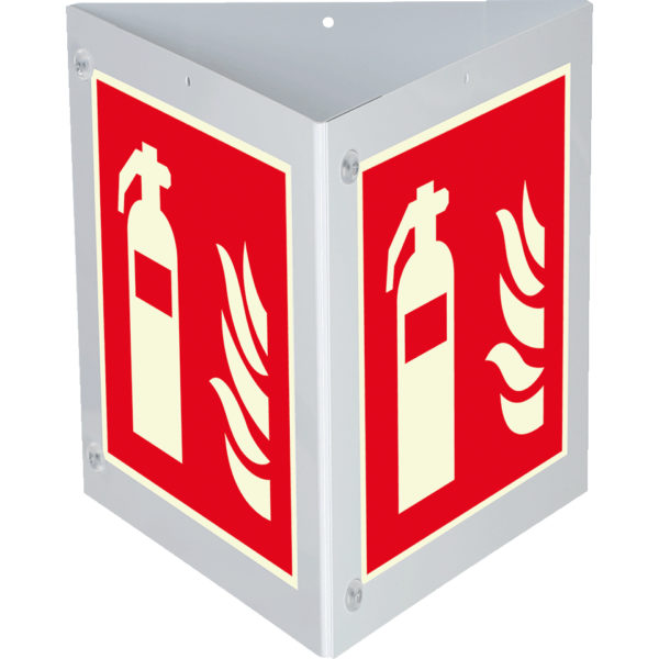 PERMALIGHT® plus BRANDSCHUTZZEICHEN Feuerlöscher – Triarama Set (3D Schild)  