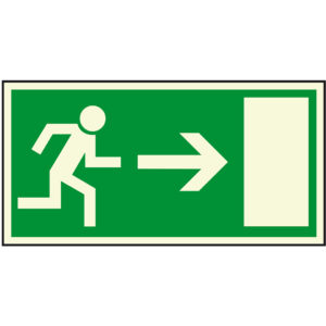 PERMALIGHT® plus FLUCHTWEGSCHILD & RETTUNGSZEICHEN Notausgang rechts
