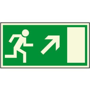 PERMALIGHT® plus FLUCHTWEGSCHILD & RETTUNGSZEICHEN Notausgang rechts aufwärts