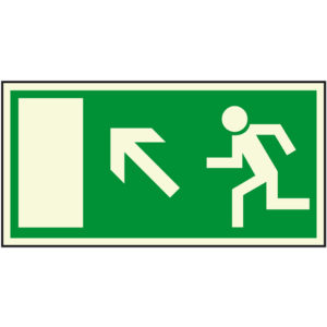 PERMALIGHT® plus FLUCHTWEGSCHILD & RETTUNGSZEICHEN Rettungsweg/Notausgang links aufwärts