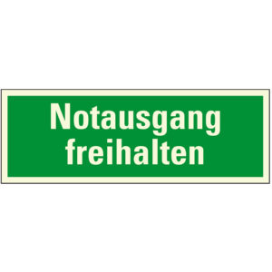 PERMALIGHT® plus FLUCHTWEGSCHILD & RETTUNGSZEICHEN "Notausgang freihalten"