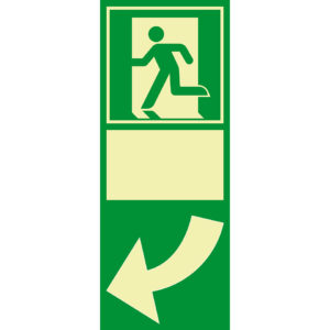 PERMALIGHT® power FLUCHTWEGSCHILD & RETTUNGSZEICHEN Notausgang und Türgriff-Hinweis / Türgriff links