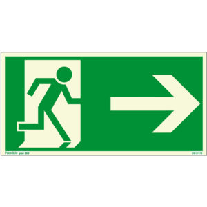 PERMALIGHT® plus FLUCHTWEGSCHILD & RETTUNGSZEICHEN Notausgang rechts