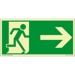 PERMALIGHT® power FLUCHTWEGSCHILD & RETTUNGSZEICHEN Notausgang rechts
