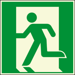 PERMALIGHT® plus SICHERHEITSMARKIERUNG Bodenzeichen Notausgang links