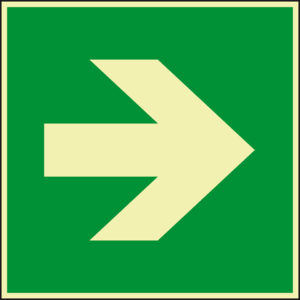 PERMALIGHT® power FlUCHTWEGSCHILD & RETTUNGSZEICHEN Richtungspfeil gerade