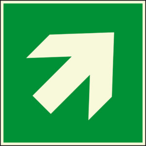 PERMALIGHT® plus FLUCHTWEGSCHILD & RETTUNGSZEICHEN Richtungspfeil diagonal