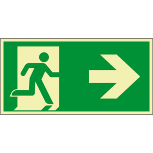 PERMALIGHT® power FLUCHTWEGSCHILD & RETTUNGSZEICHEN Notausgang rechts