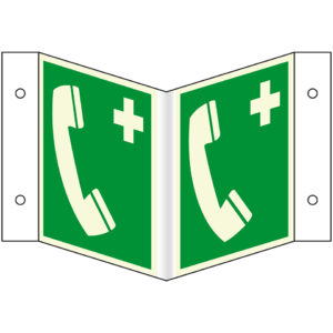 PERMALIGHT® plus ERSTE HILFE ZEICHEN Notruftelefon – Nasenschild