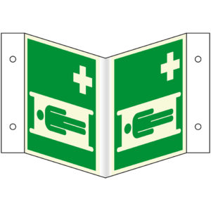 PERMALIGHT® plus ERSTE HILFE ZEICHEN Krankentrage – Nasenschild