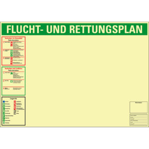 PERMALIGHT® power AUSHANG & SAMMELSTELLE Flucht- und Rettungswegplan Set im Wechselrahmen