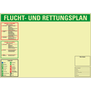 PERMALIGHT® power FLUCHTWEGSCHILD & RETTUNGSZEICHEN Flucht- und Rettungswegplan Set