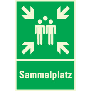 PERMALIGHT® plus AUSHANG & SAMMELSTELLE Kombischild Sammelstelle (Piktogramm und Text)