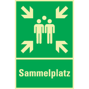 PERMALIGHT® power AUSHANG & SAMMELSTELLE Kombischild Sammelstelle (Piktogramm und Text)
