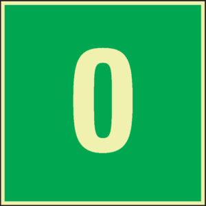 PERMALIGHT® power FLUCHTWEGSCHILD & RETTUNGSZEICHEN Etagennummer 0