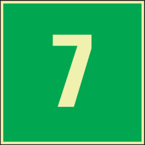 PERMALIGHT® power FLUCHTWEGSCHILD & RETTUNGSZEICHEN Etagennummer 7