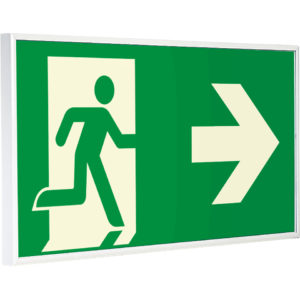 PERMALIGHT® plus FLUCHTWEGSCHILD & RETTUNGSZEICHEN Notausgang rechts