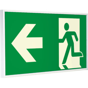 PERMALIGHT® plus FLUCHTWEGSCHILD & RETTUNGSZEICHEN Notausgang links