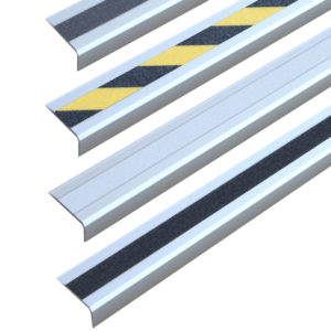 ALUMINIUM Treppenkantenprofil mit m2-Antirutschbelag™ EASY CLEAN