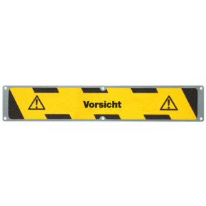 ALUMINIUM Platte mit m2-Antirutschbelag™ UNIVERSAL Warnmarkierung "Vorsicht"